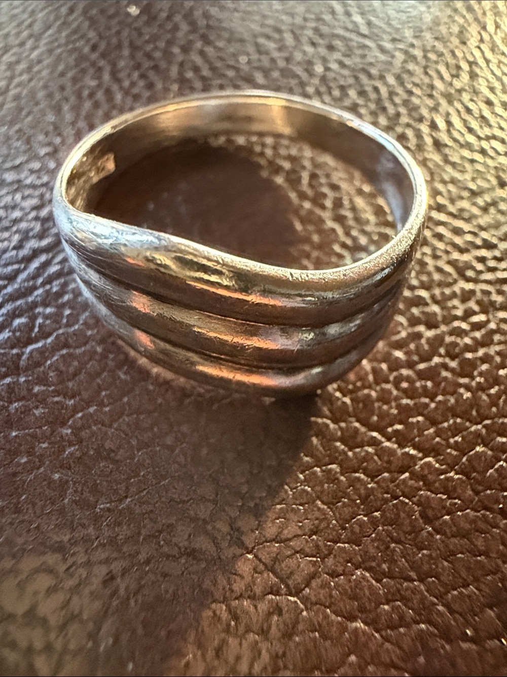 925 Stamped Sterling Silver Wave Band Ring